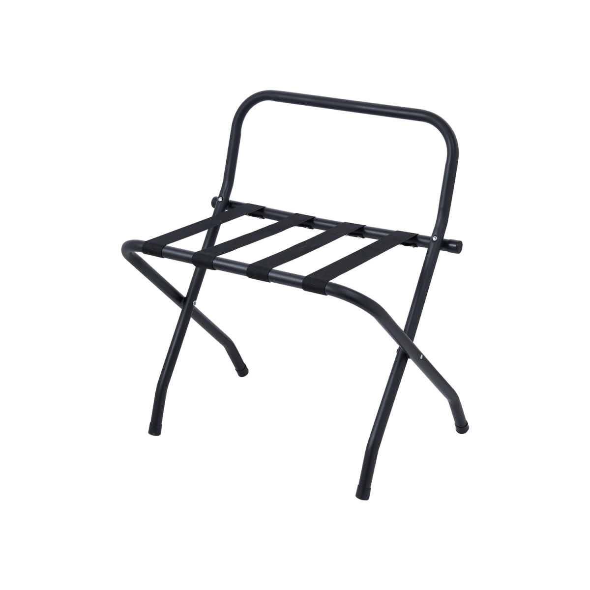Portavaligie in metallo con sponda Ashton CORBY; 62x68x51.5 cm (LxHxL); nero