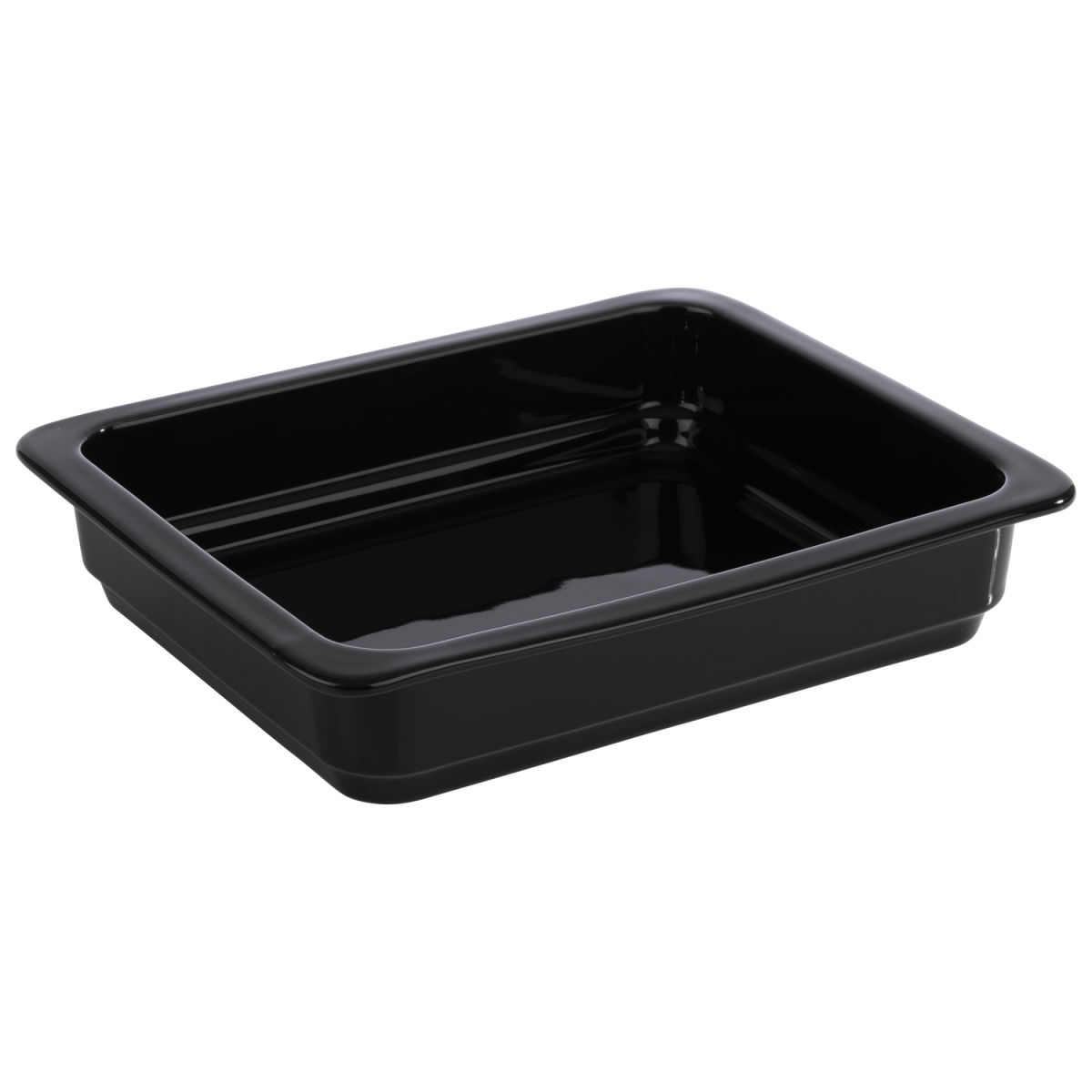 APS GN 1/2 Behälter, Porzellan GN 1/2, 3.4 l, 32.5x26.5x6 cm (LxBxT); schwarz