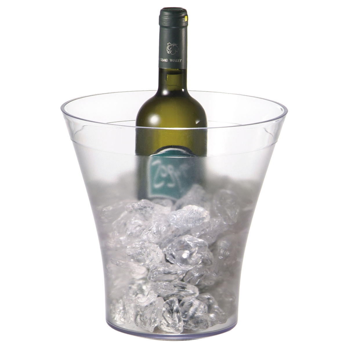 APS Wein-/Sektkühler, Kunststoff (SAN) 4 l, 22x22x22x23 cm (LxBxØxH); transparent