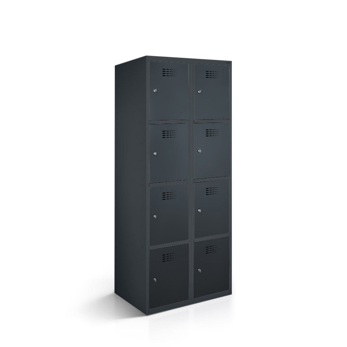 rotstahl Fächerschrank 8 Fächer mit anthrazitgrauem Korpus 80x50x180 cm (BxTxH); anthrazit