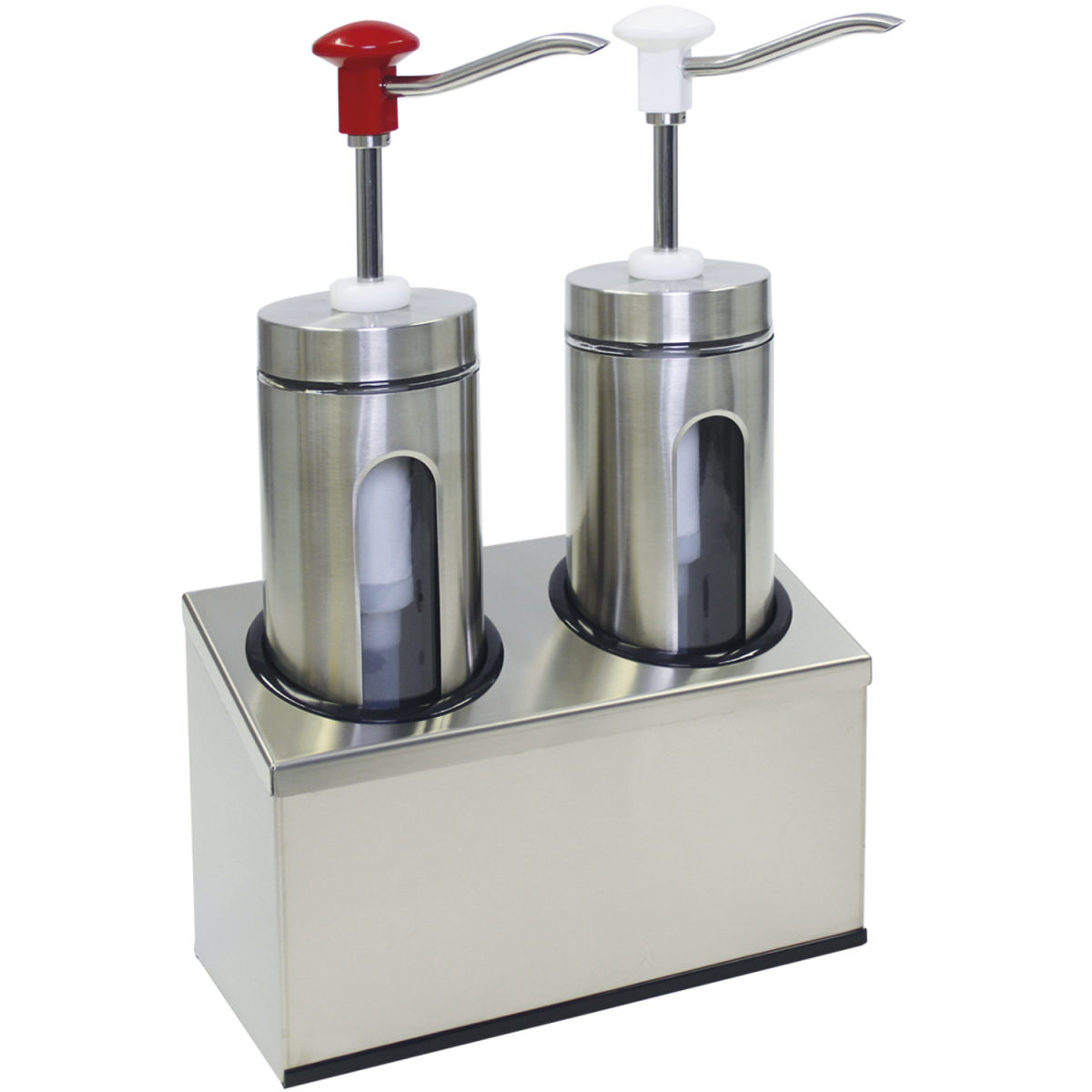 Schneider Druckknopf Dosierspender 2000 ml, 29x14x47 cm (LxBxH); edelstahl
