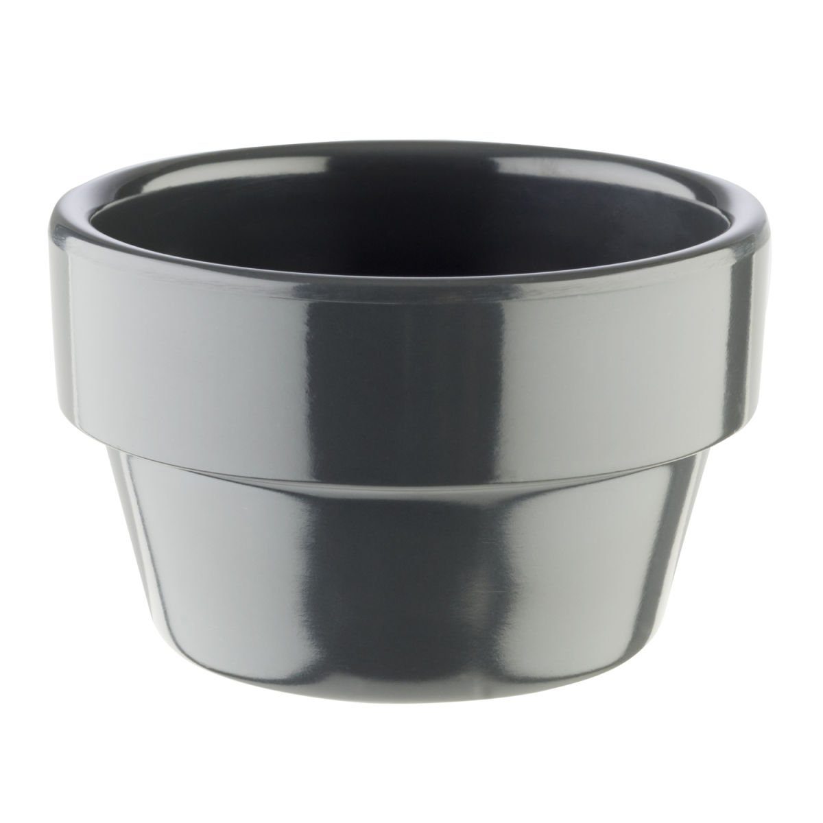 APS Dipschälchen MINI, Melamin 40 ml, 6x6x6x3.5 cm (LxBxØxH); grau; rund; 60 Stück / Pack