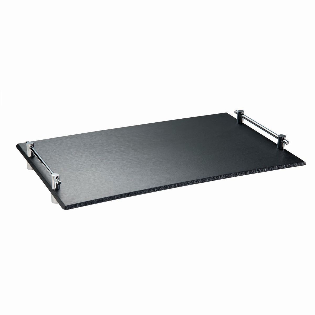 APS GN 1/1 Tablett SLATE HOCHSTAPLER, Melamin GN 1/1, 53x32.5x6 cm (LxBxH); schwarz/silber; rechteckig