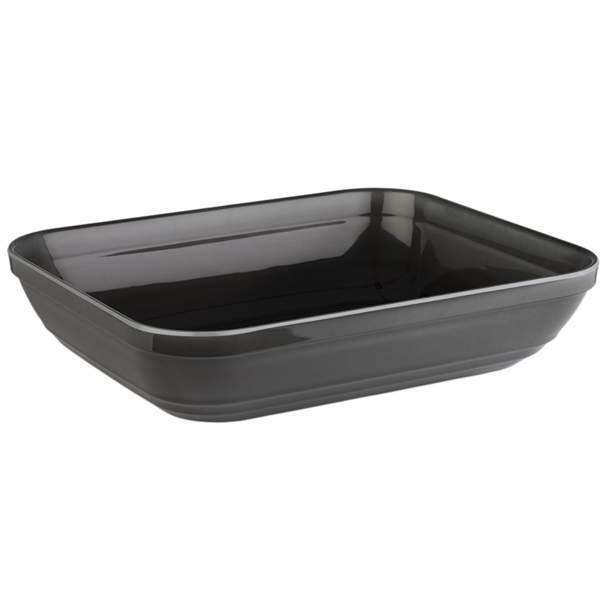 APS GN 1/2 Schale EMMA, Melamin 3500 ml, 32.5x26.5x7.5 cm (LxBxH); grau; rechteckig