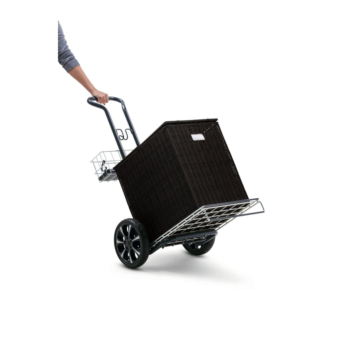 Wanzl Servicekorb für hotel-max mit Kleinartikelkorb, ohne Fachteiler 52x39x54 cm (LxBxH); schwarz