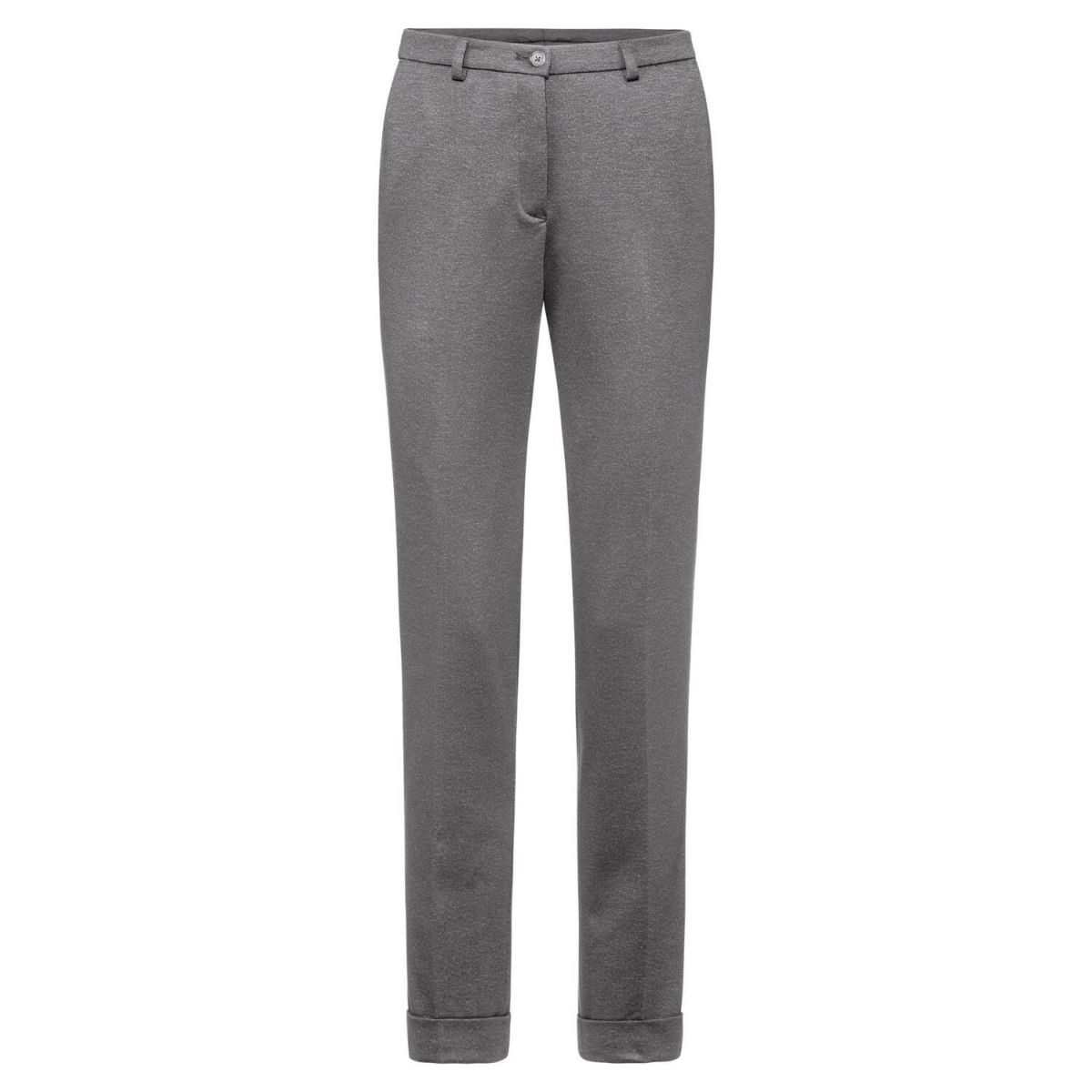 GREIFF Damen-Jerseyhose RF Casual Kleidergröße 76; hellgrau meliert, Paspelierung hellgrau meliert
