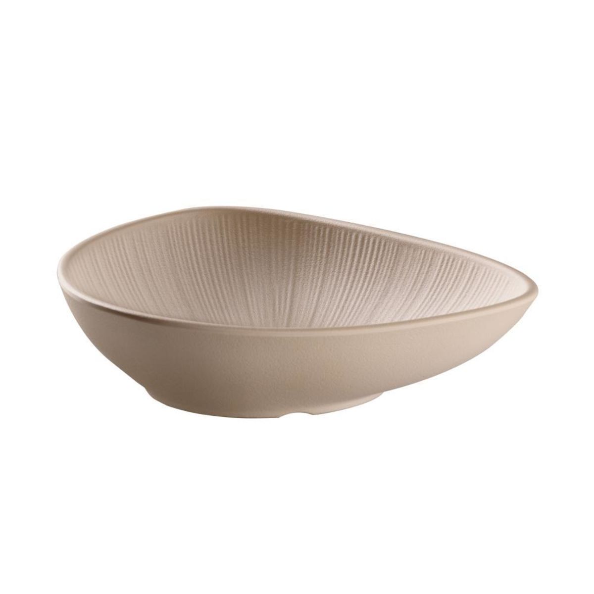 APS Schale -NERO- , 19 x 16,5 cm, H: 9 cm , Melamin, sand , 0,5 Liter ,; 600 ml, 23x18x5 cm (LxBxH); beige; organisch