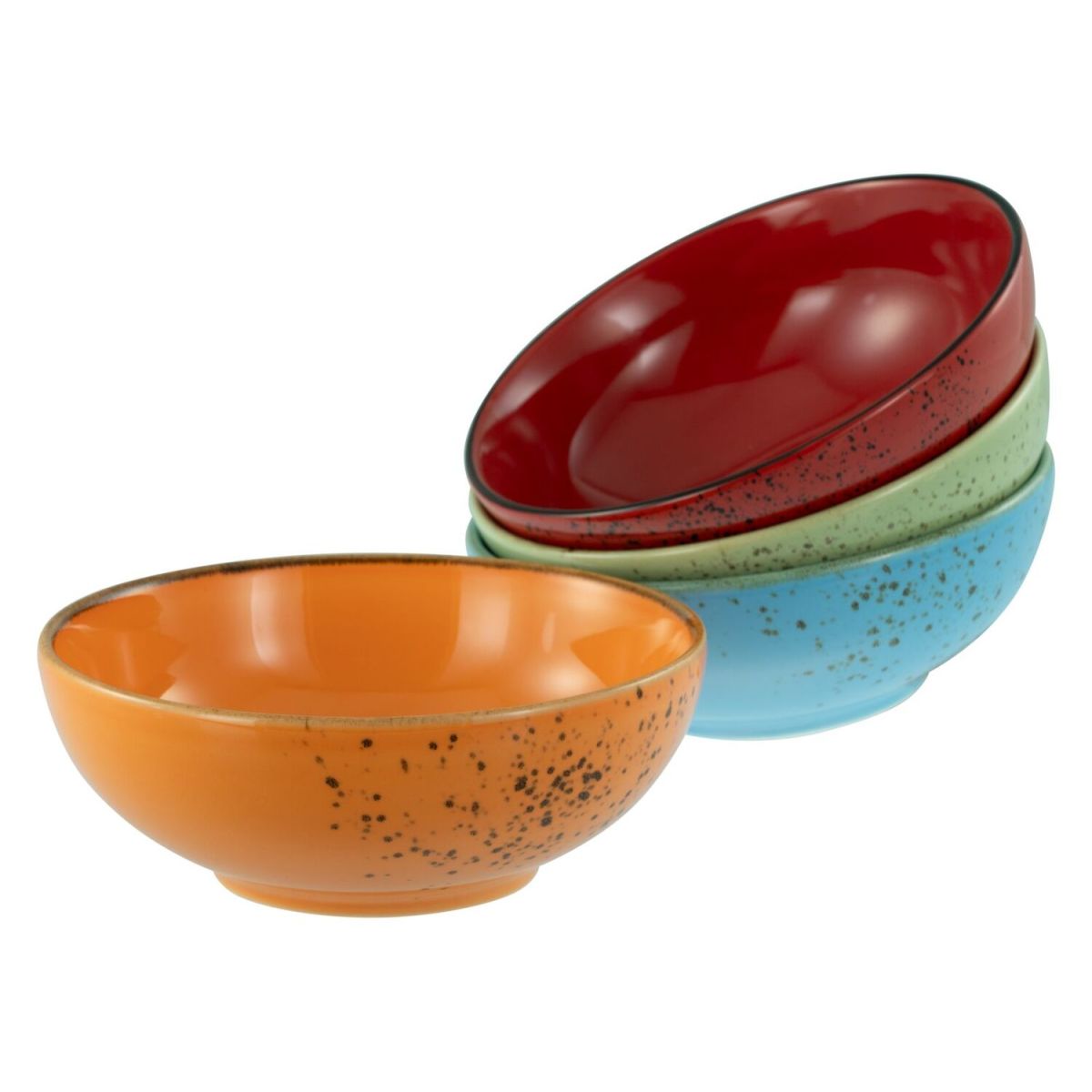 CreaTable Nature Collection - Smoothie Bowl 4-tlg 400 ml, 16.5x6 cm (ØxH); orange/rot/blau/grün; rund; 4 Stück / Pack