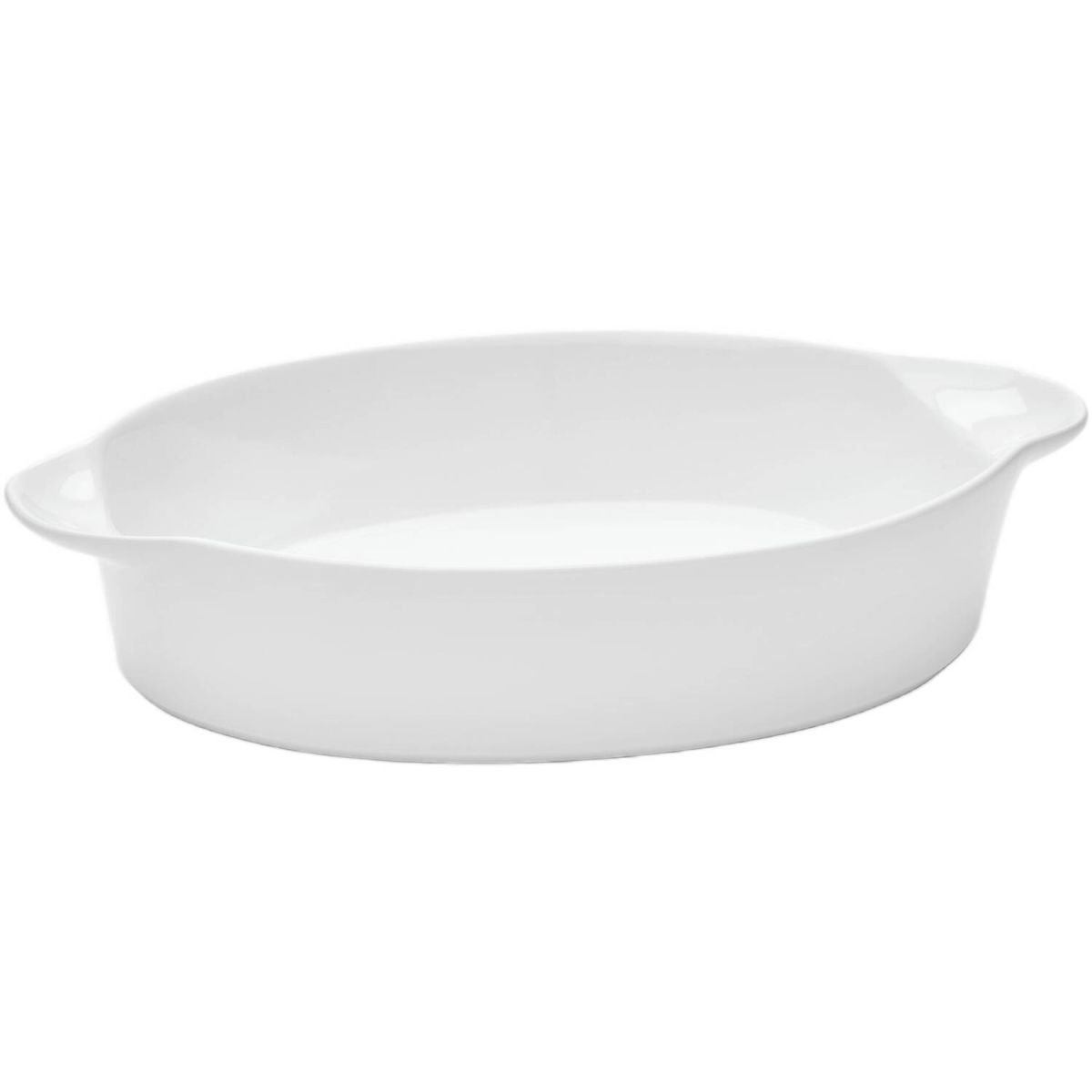 van Well Auflaufform weiß, glänzend, oval, Porzellan 1700 ml, 23x35x6.7 cm (LxBxH); weiß; oval; 6 Stück / Pack