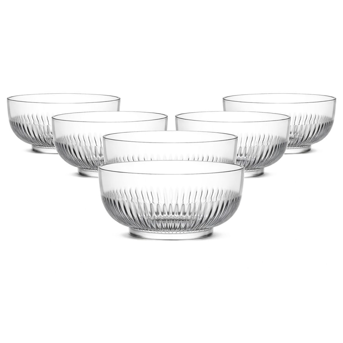 van Well Schale Tokyo mit Deckel 23 cm 2600 ml, 23x23x23x9.3 cm (LxBxØxH); transparent; rund; 6 Stück / Pack