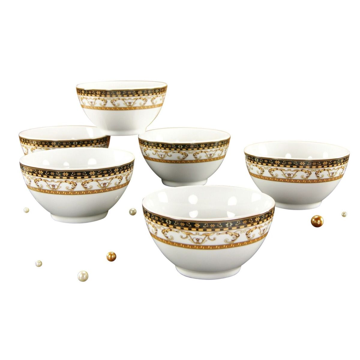 CreaTable Majestosa schwarz - 6-er Schale 350 ml, 14 cm (Ø); schwarz; 6 Stück / Pack