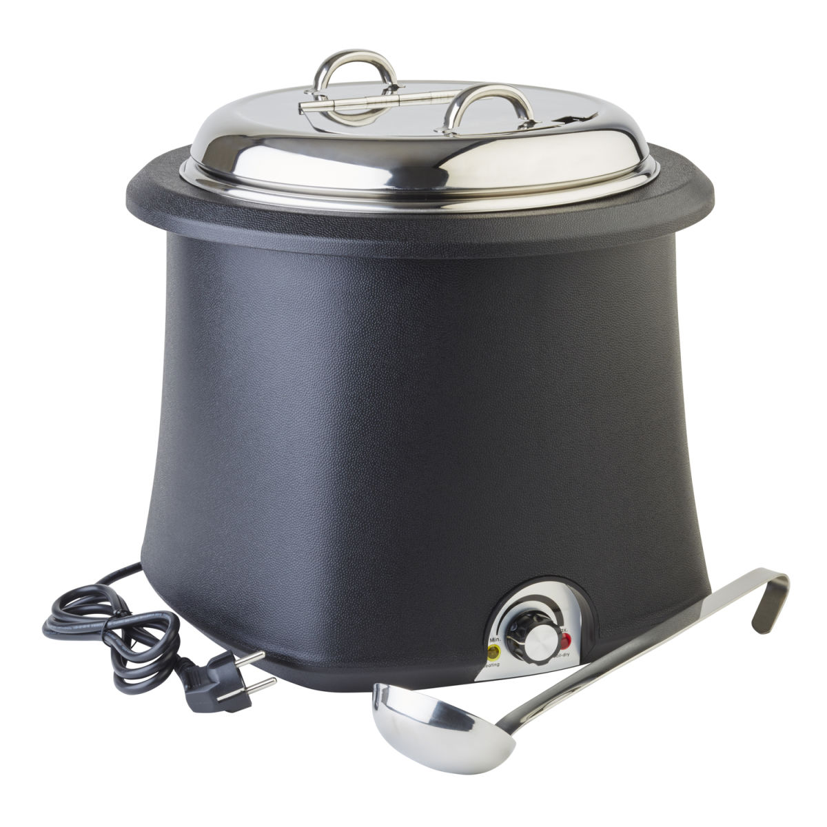 APS Elektrischer Suppentopf 10 l, 38x36.5x38 cm (BxHxØ); schwarz/edelstahl