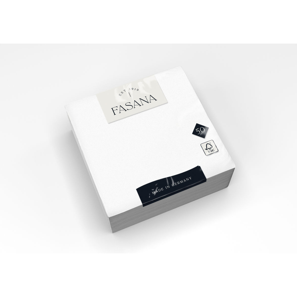 FASANA Zelltuchservietten, 3-lagig, 1/4 Falzung 33x33 cm (BxL); perlweiß; 700 Stück / Pack