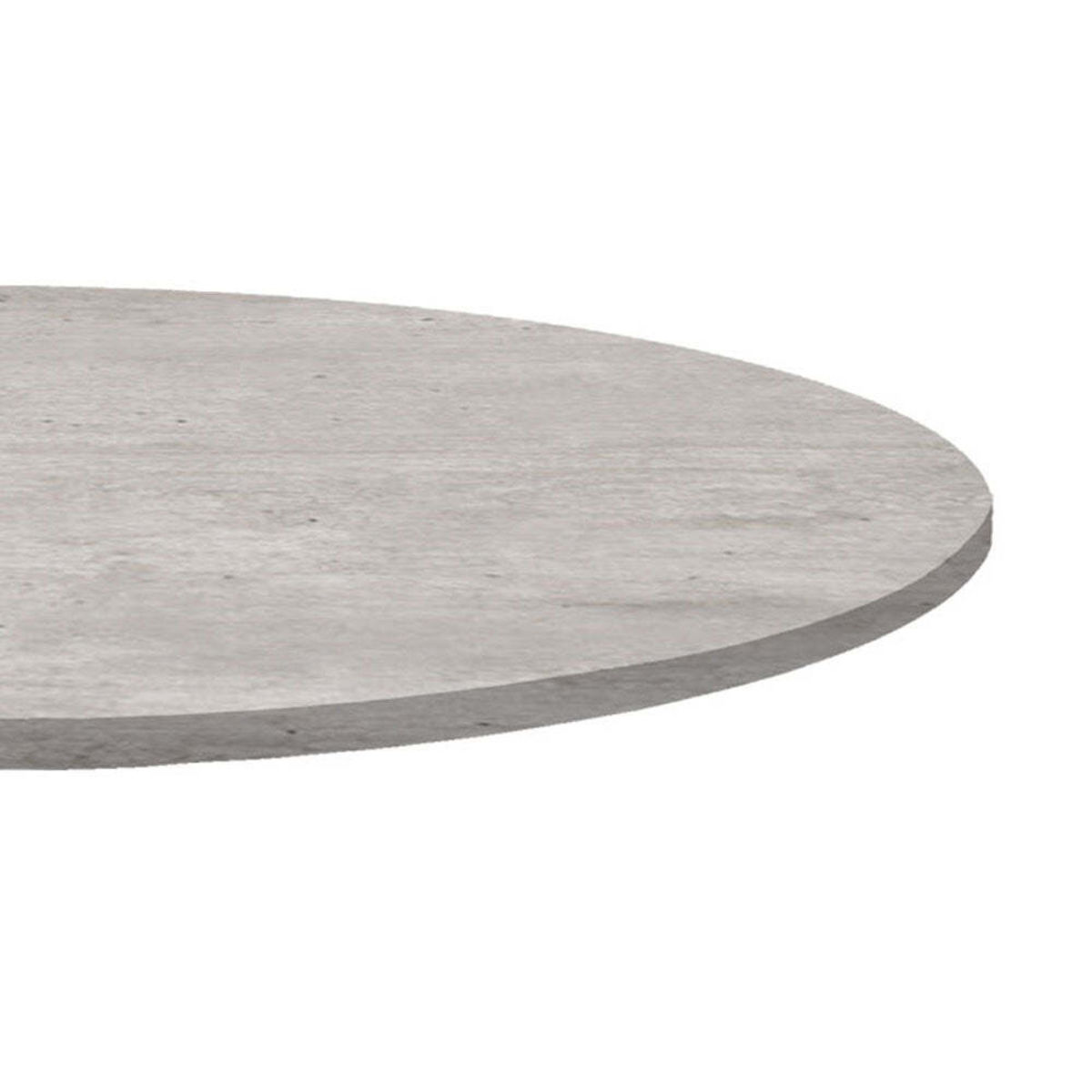 Piano tavolo rotondo, decoro in marmo RestooTab; 70x70 cm (LxL); grigio/cemento; rotonda