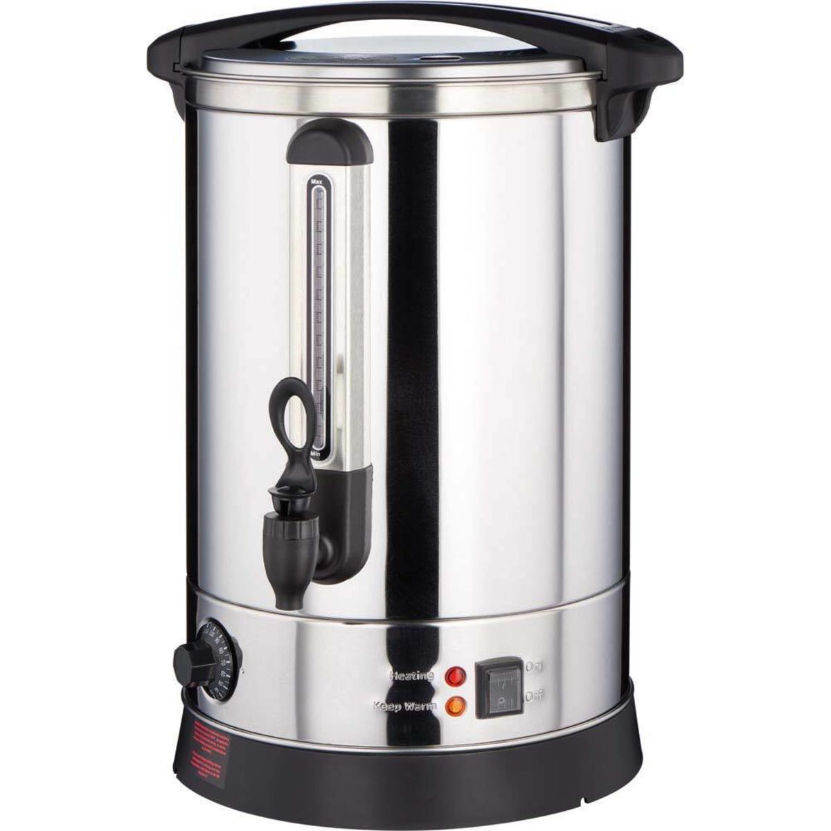 Distributore di acqua calda a doppia parete Gredil; 18000 ml, 49.8x29 cm (HxØ); argento/nero