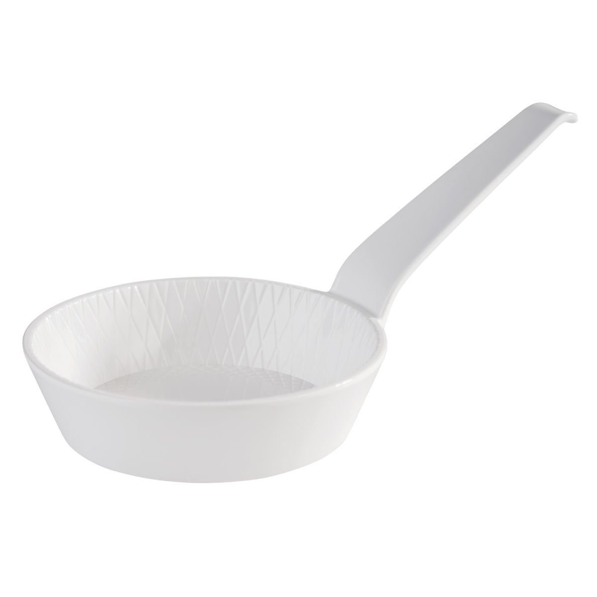 APS Schale MINI, Melamin, Struktur, mit Stiel 70 ml, 8.5x15.5x8.5x2.5 cm (LxBxØxH); weiß; rund; 48 Stück / Pack