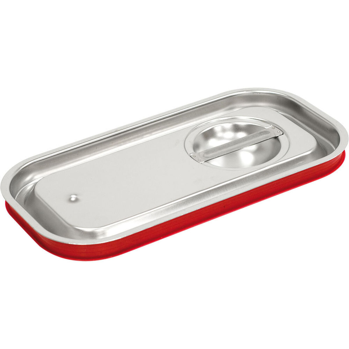 Stalgast GN-Deckel Serie STANDARD, GN 1/3 mit Dichtung GN 1/3, 32.5 cm (B); silber/rot