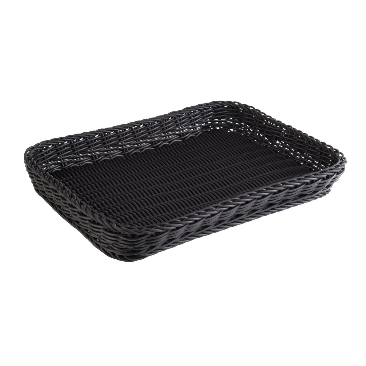 APS Korb PROFI LINE, Polypropylen, eckig 40x30x5 cm (LxBxH); schwarz; rechteckig