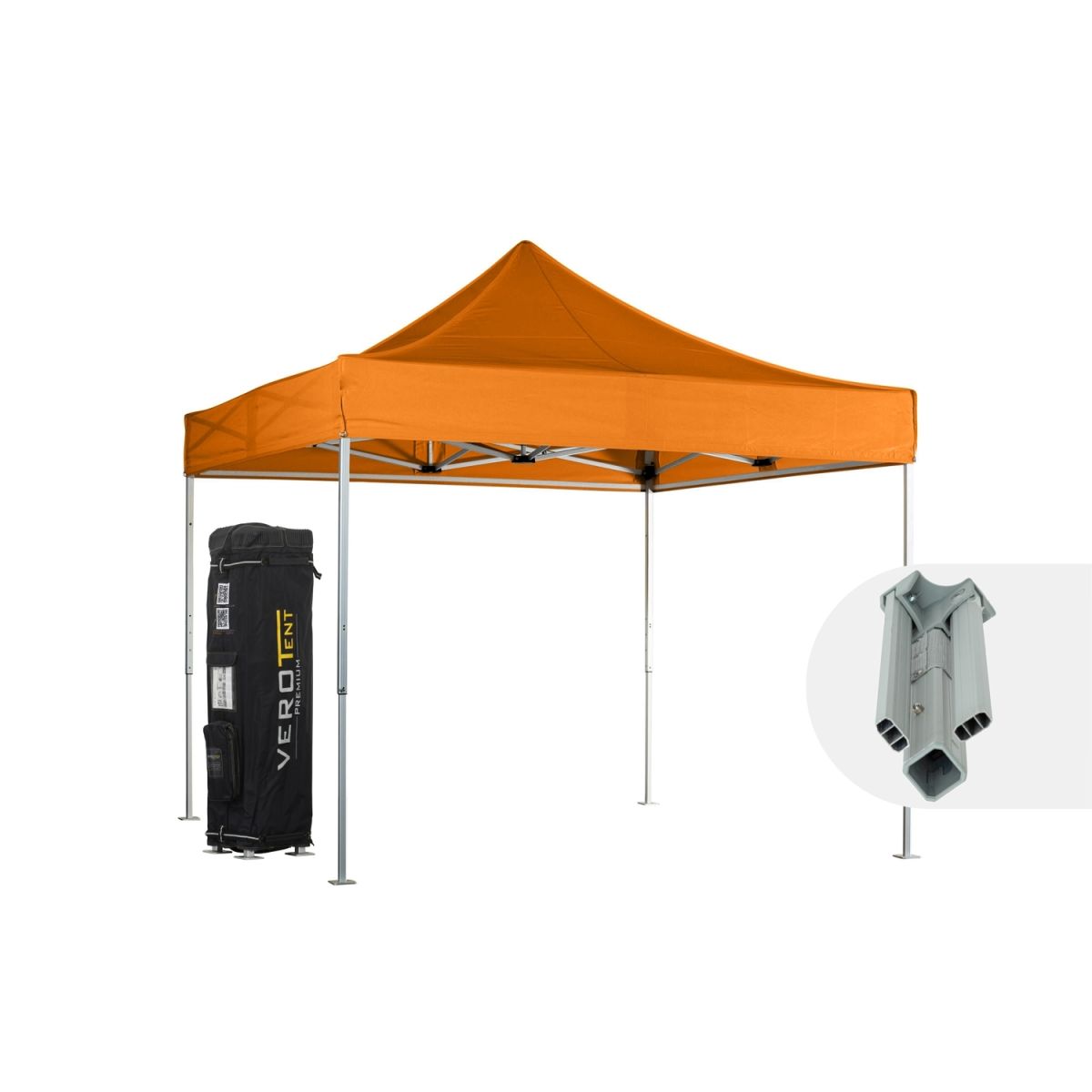 VeroTENT VeroTENT Faltpavillon 3x3m Classic mit Dach 300x300x330 cm (LxBxH); orange
