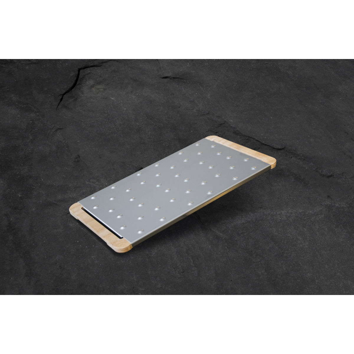 STIL CASA Stil casa, Set 6 Schneidebretter für Pizzen und Focaccia, Holzständer, Edelstahlplatte 36x19.5x18 cm (LxBxH); mehrfarbig; 6 Stück / Pack