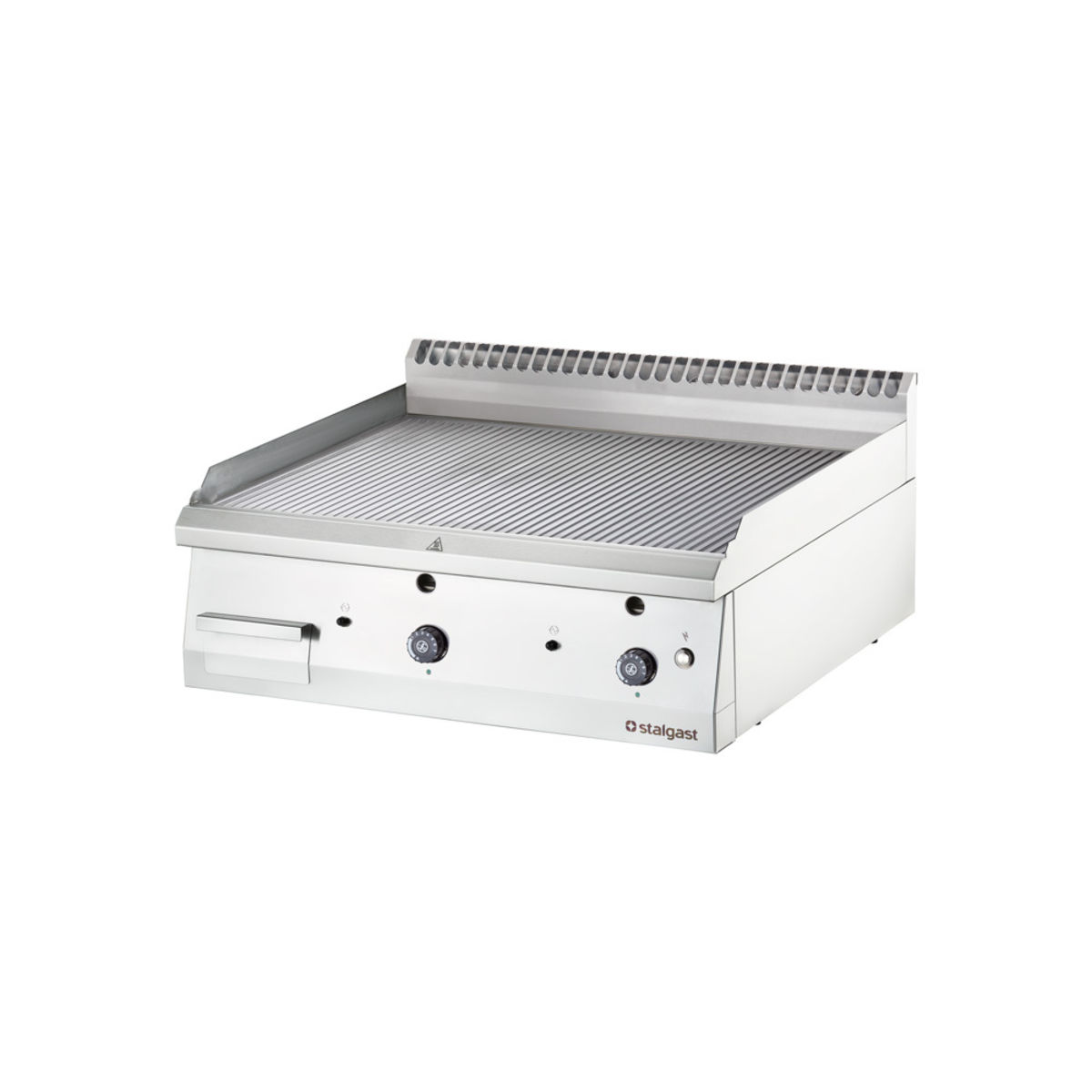 Stalgast Gas-Griddleplatte als Tischgerät, Serie 700 ND - gerillt 800x700x250 mm 80x70x25 cm (BxTxH); silber