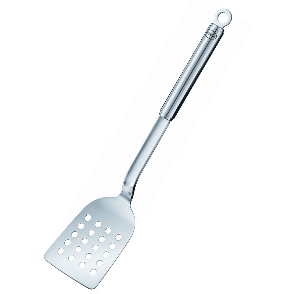 RÖSLE Rundgriff Pfannenschaufel gelocht 34.5x7.5x3.7 cm (LxBxH); silber