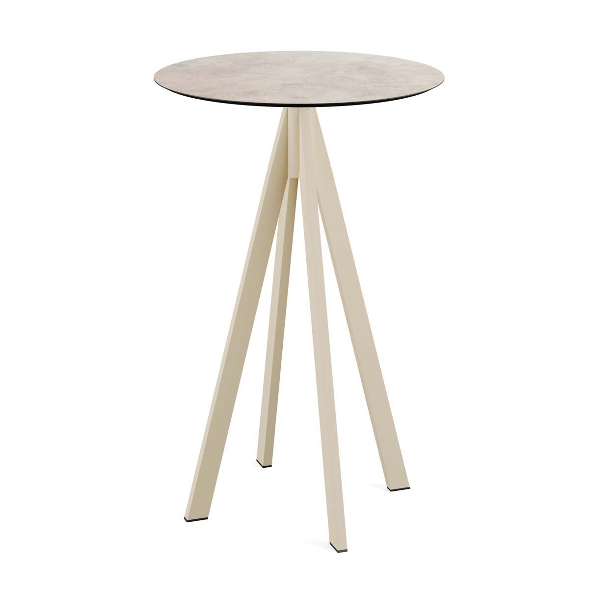 Feros Stehtisch Infinity Sand Gestell + HPL rund 109.2x70 cm (HxØ); sand; rund
