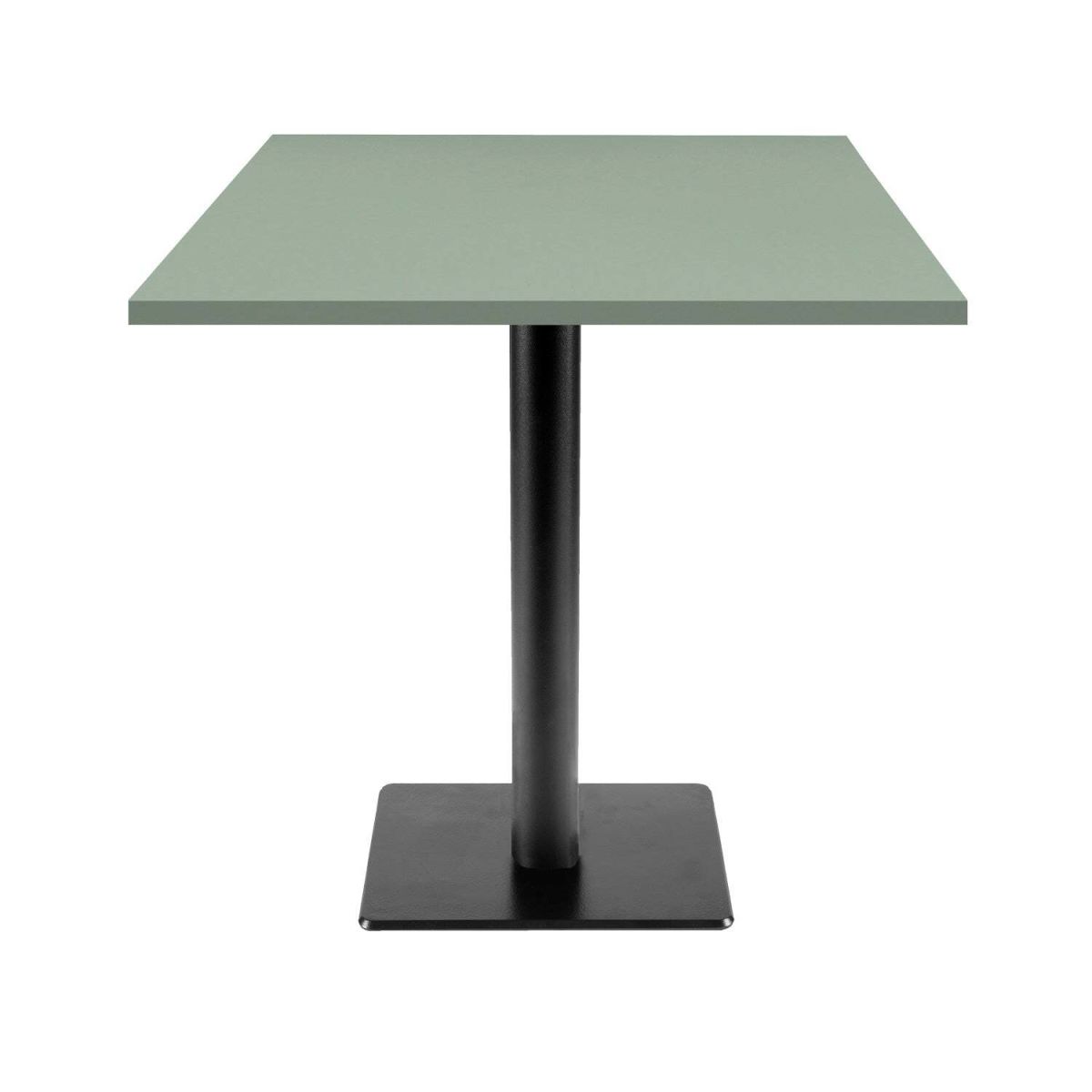 Tavolo Milano-T quadrato - laminato legno & tinta unita RestooTab; 70x70x75 cm (LxLxH); verde chiaro; quadrata