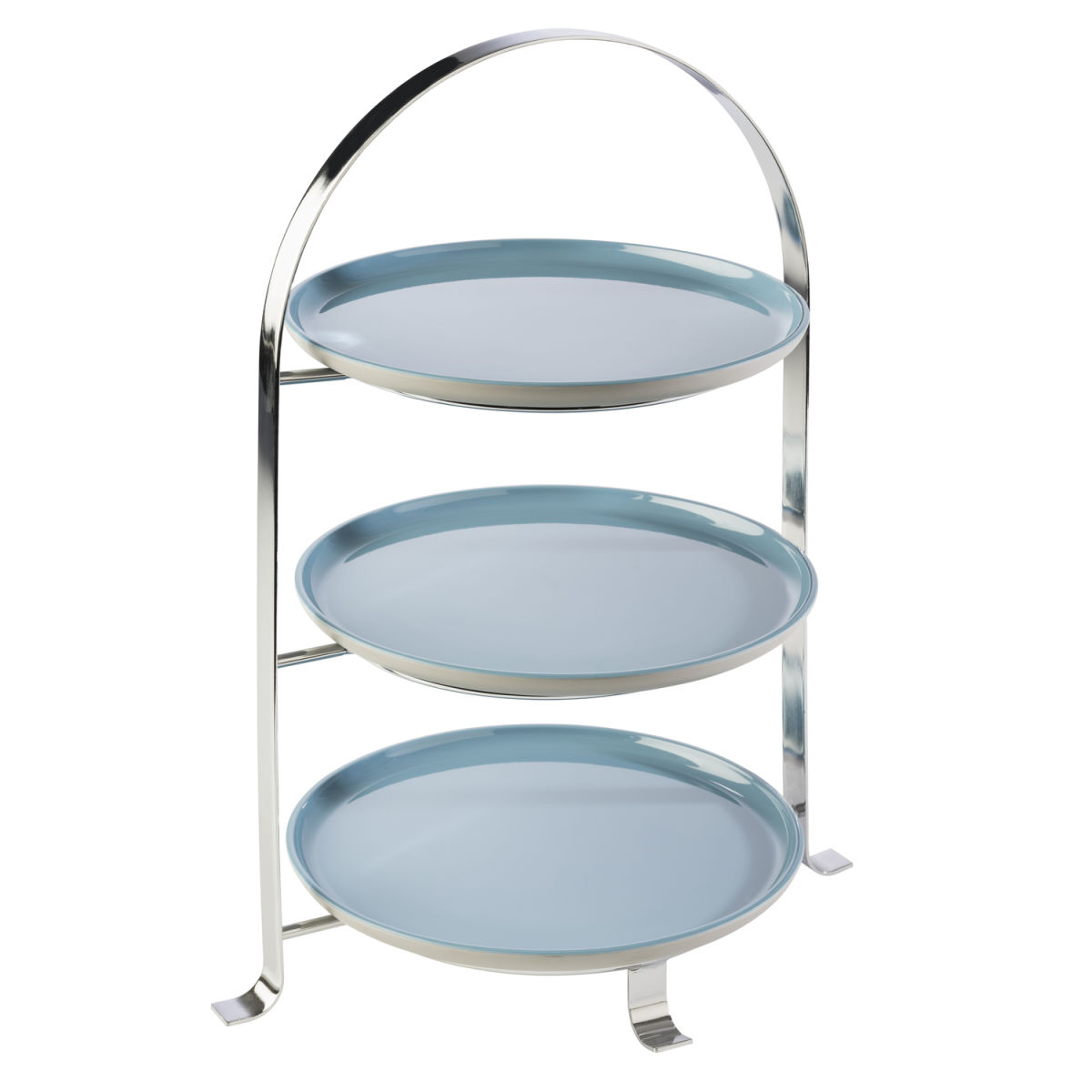 APS Serviergestell, Metall, breit 33x24x27x43 cm (LxBxØxH); silber; rund