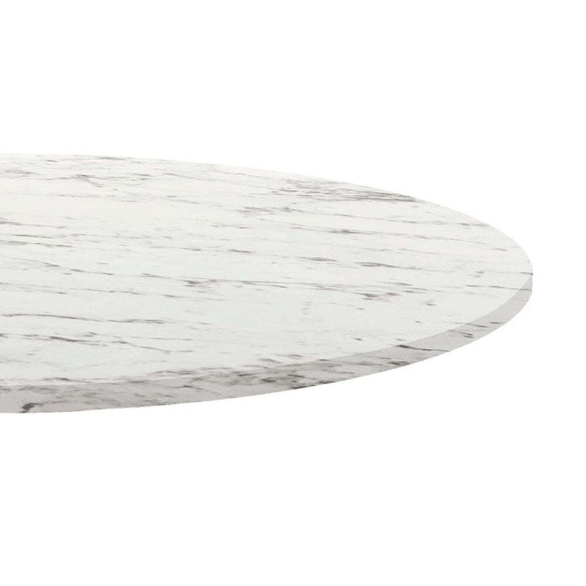Piano tavolo rotondo, decoro in marmo RestooTab; 70x70 cm (LxL); bianco/grigio pietra/marmorizzato; rotonda