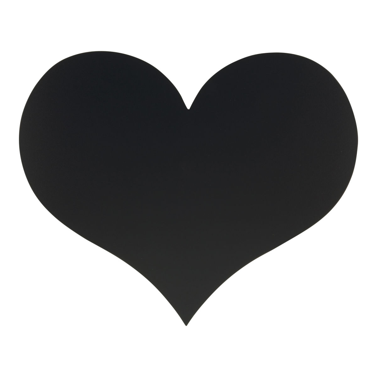 Lavagna da Parete - Silhouette Cuore - Pennarello a gesso e kit velcro per fissaggio inclusi - Fine serie Securit; 30x36 cm (LxH); nero