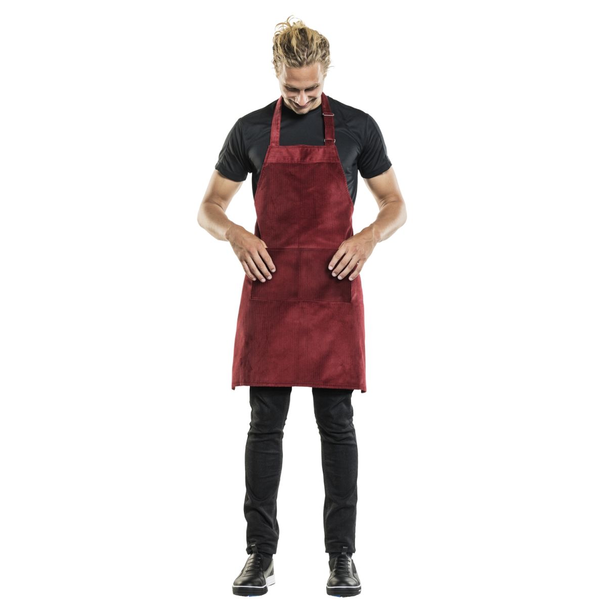 Chaud Devant Latzschürze Base Red Velvet W70–L85 85x70 cm (LxB); rot