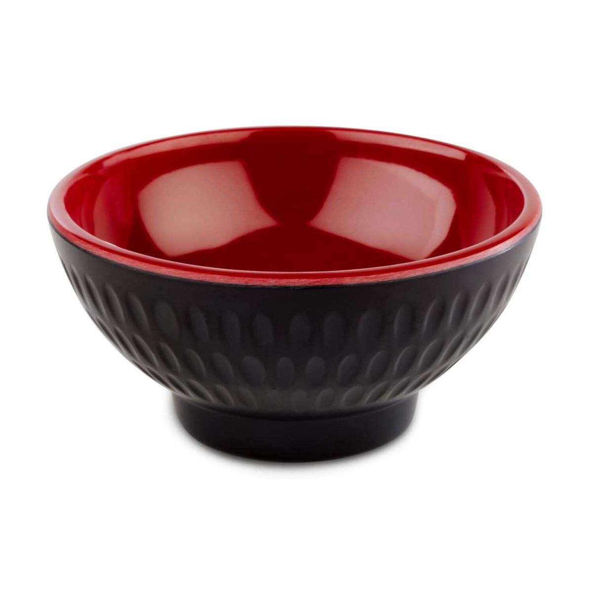 APS Schale ASIA PLUS, Melamin 60 ml, 7.5x3.5 cm (ØxH); schwarz/rot; rund