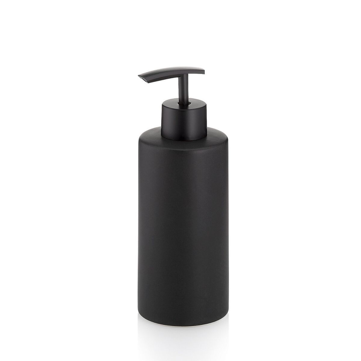 Dispenser per sapone Matsi in ceramica kela; 19.5 cm (H); nero; rotonda