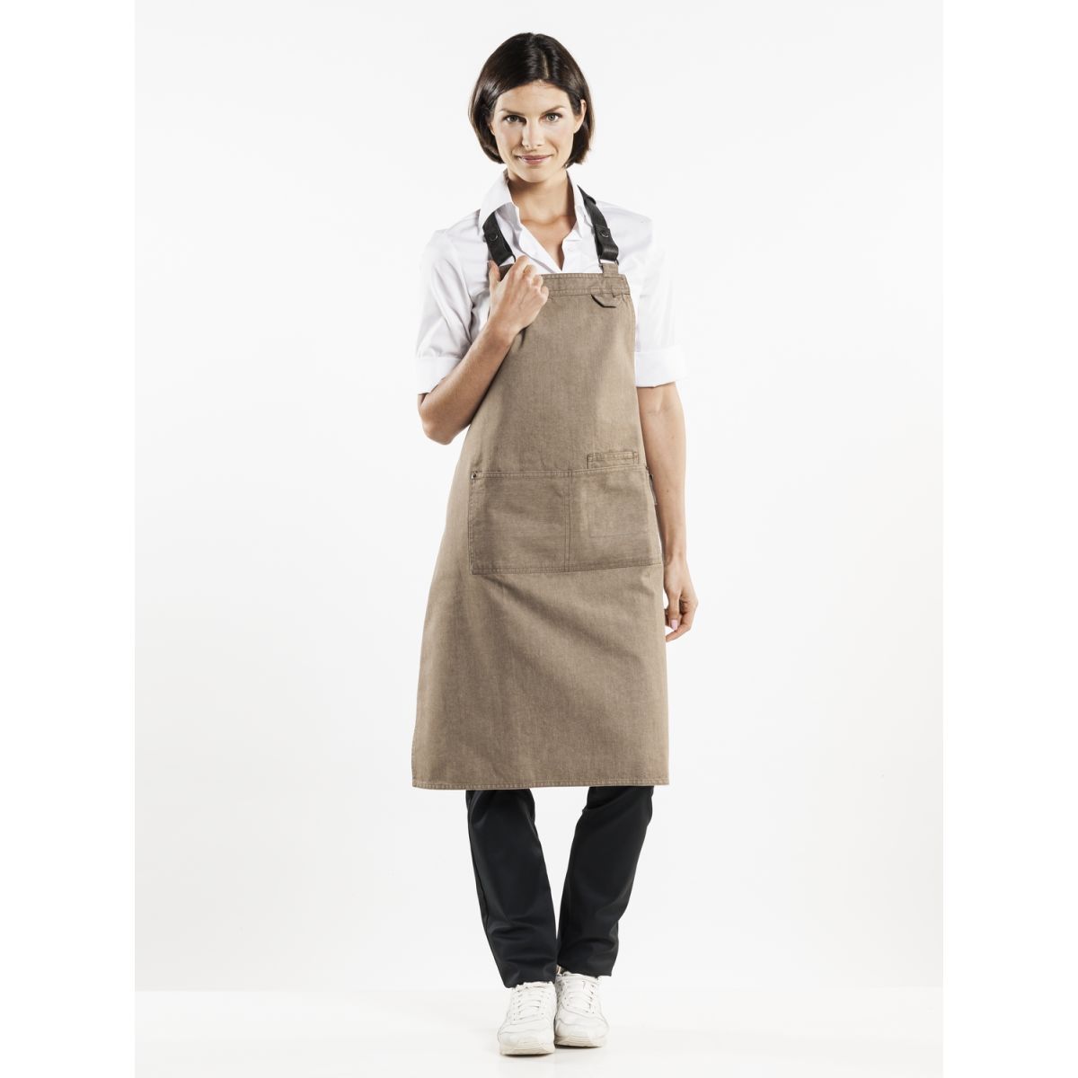 Chaud Devant Latzschürze Forene Mud Denim W70 – L90 90x70 cm (LxB); braun