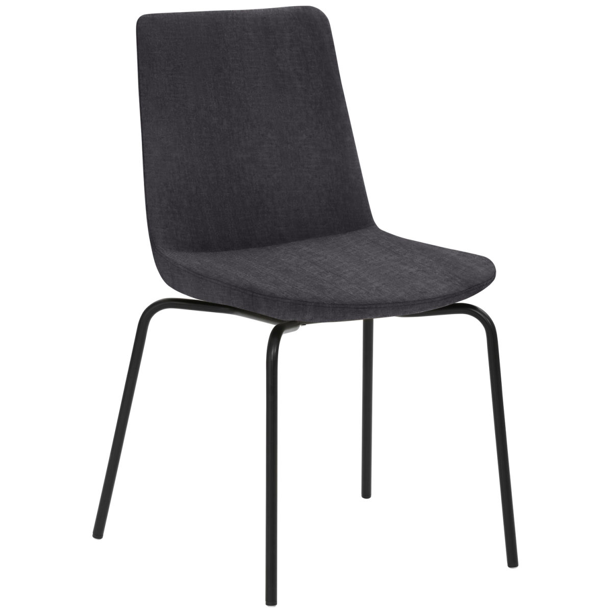 Mayer Sitzmöbel Freischwinger Stuhl Samt Stoff 48x54x87 cm (BxTxH); Sitz anthrazit, Gestell schwarz