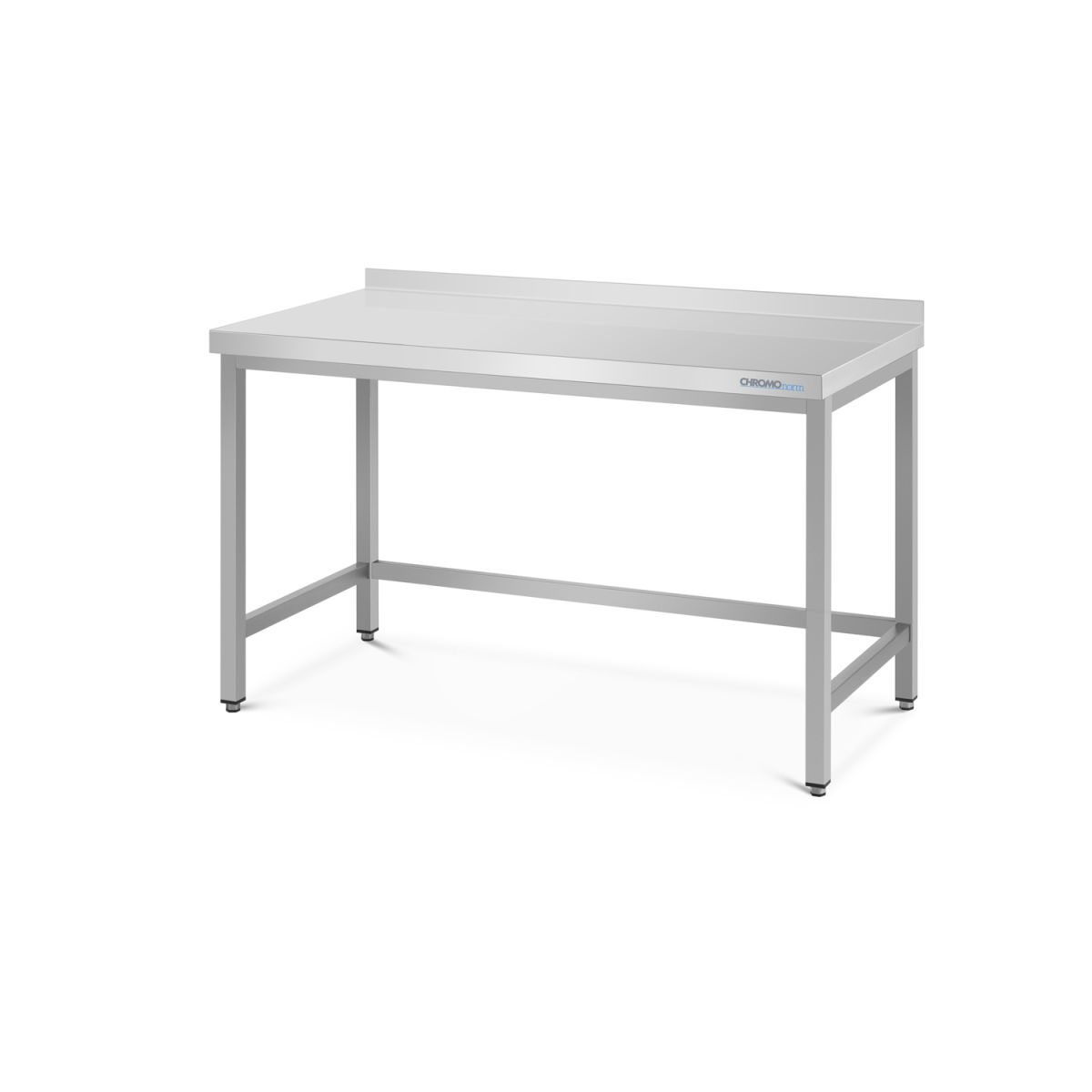 CHROMOnorm Arbeitstisch offen, mit Tischplatte Hinten Auf 100x90x60 cm (BxHxT); grau