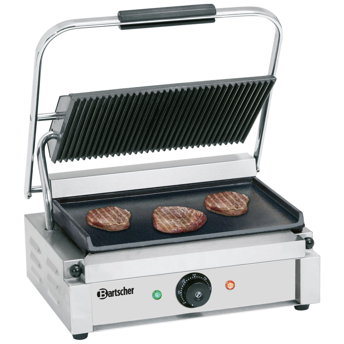 Bartscher Kontaktgrill Panini; 41x37x20 cm (BxTxH); silber