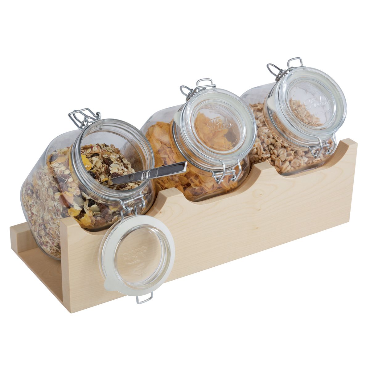 APS Buffet-Ständer GOOD MORNING 43x17x13.5 cm (LxBxH); transparent/beige; rechteckig