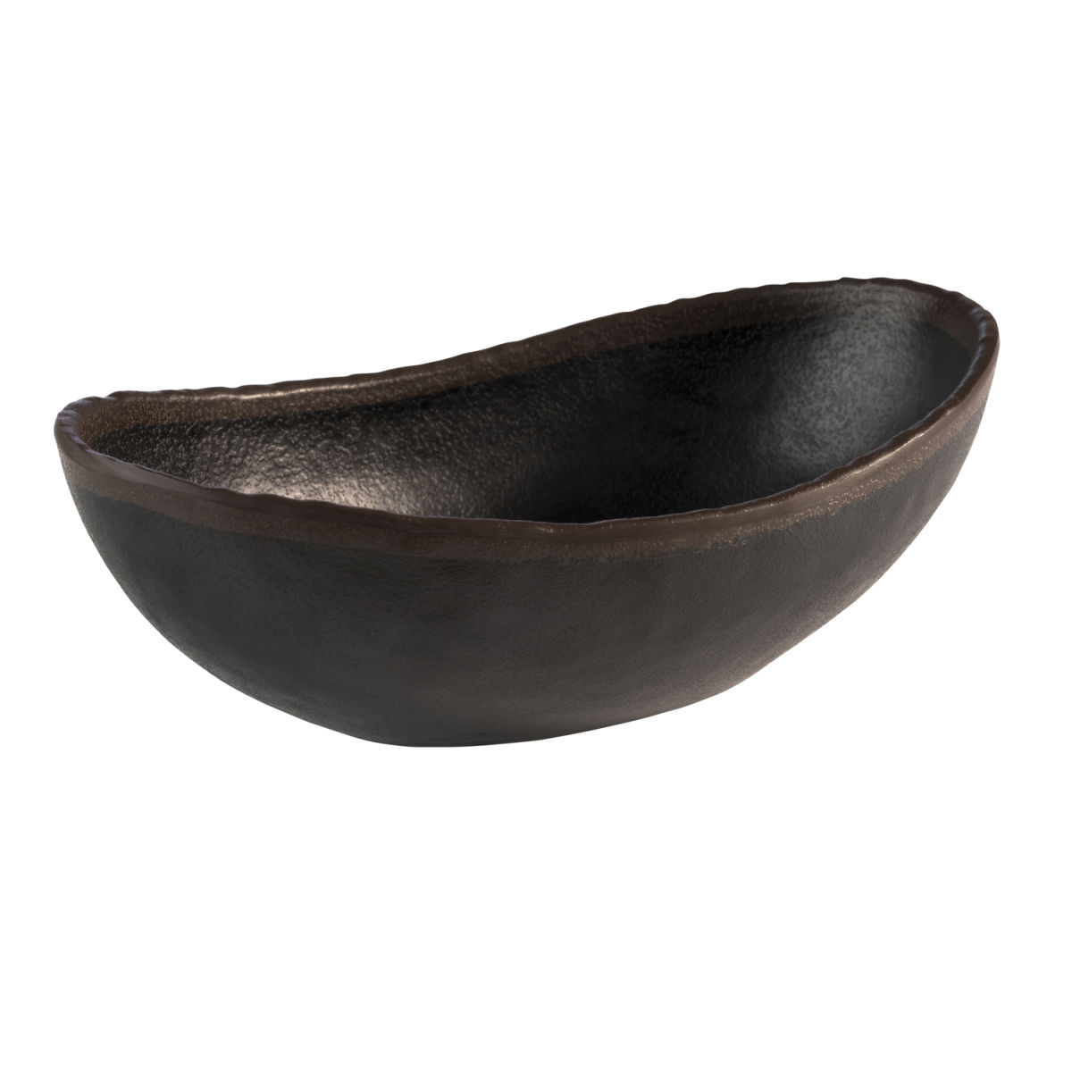 APS Schale MARONE, Melamin, oval 600 ml, 22x13x7.5 cm (LxBxH); schwarz/braun; rechteckig