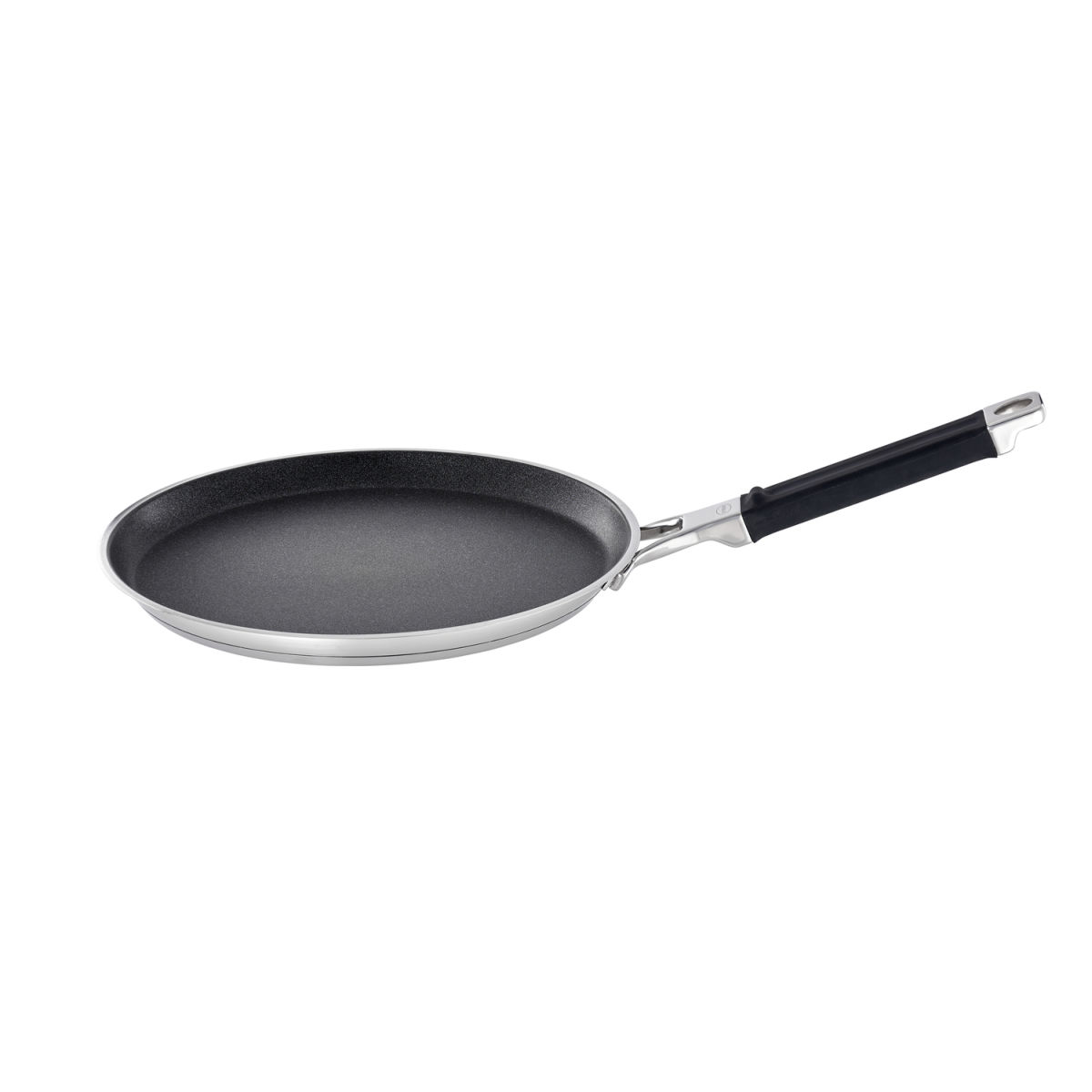 RÖSLE Crêpes Pfanne Ø 28cm Silence Pro, ProResist 51.5x29.5x10 cm (LxBxH); silber/schwarz; rund
