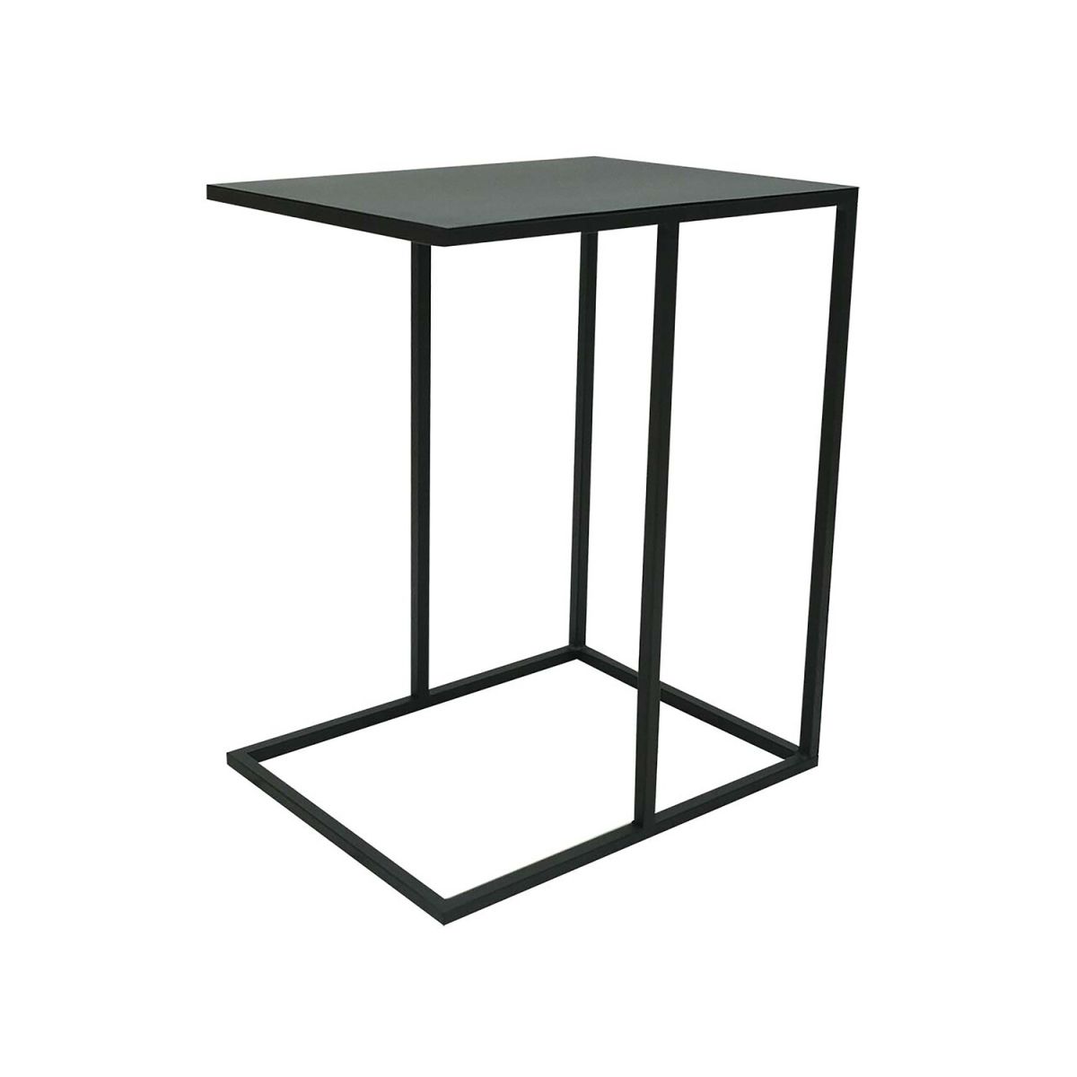 Infantil Beistelltisch 'Lea', Stahl 35x45x60 cm (LxBxH); Platte schwarz, Gestell schwarz; rechteckig