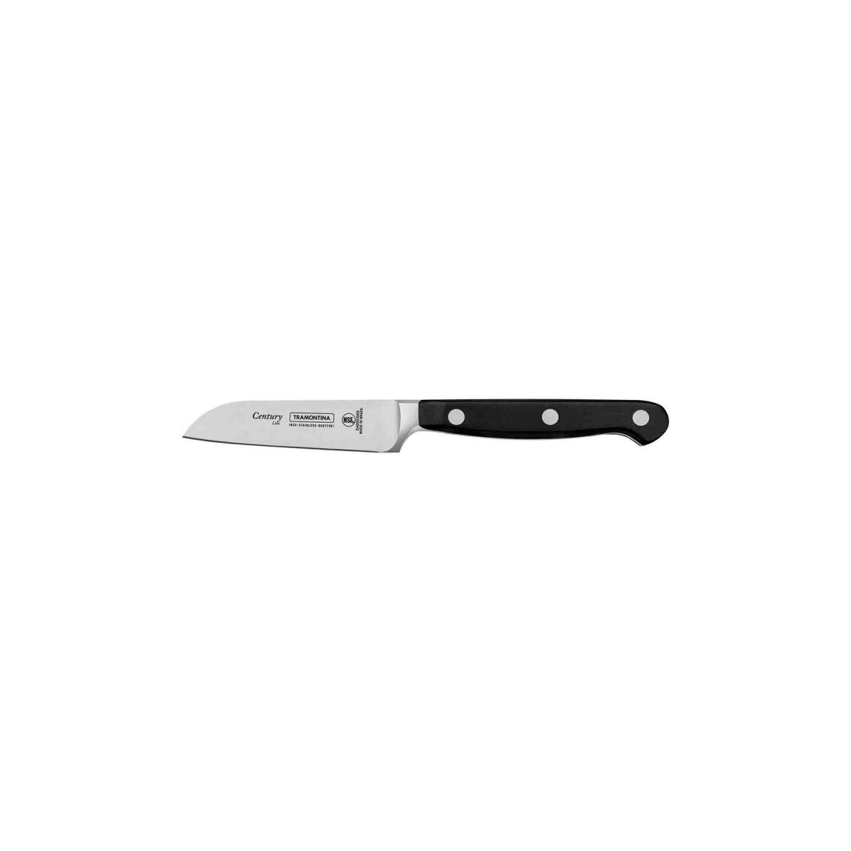 TRAMONTINA Gemüsemesser Century Klingenlänge 8 cm, 18.4 cm (L); silber/schwarz