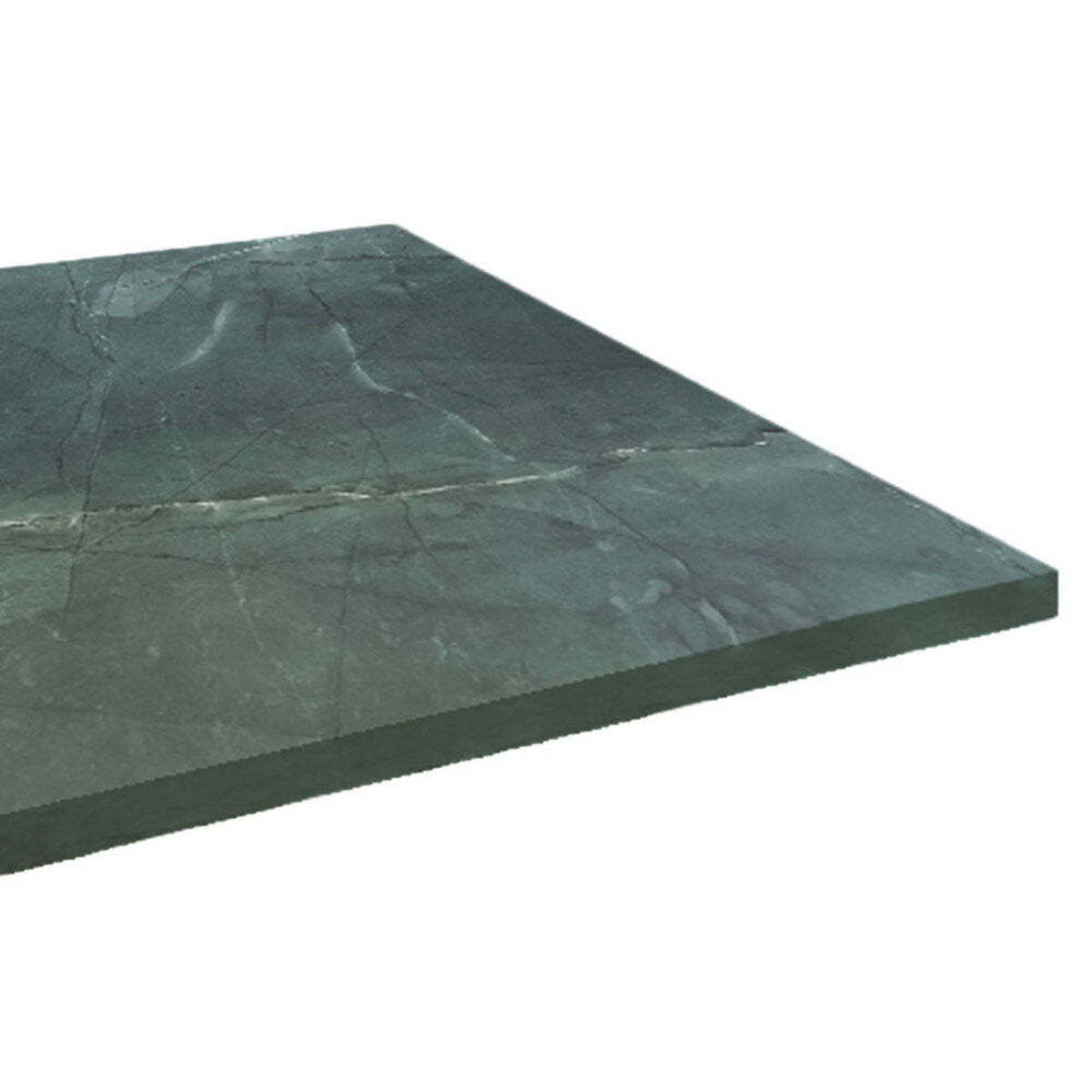 Piano tavolo quadrato, decoro in marmo scuro RestooTab; 70x70 cm (LxL); verde scuro/marmorizzato; quadrata