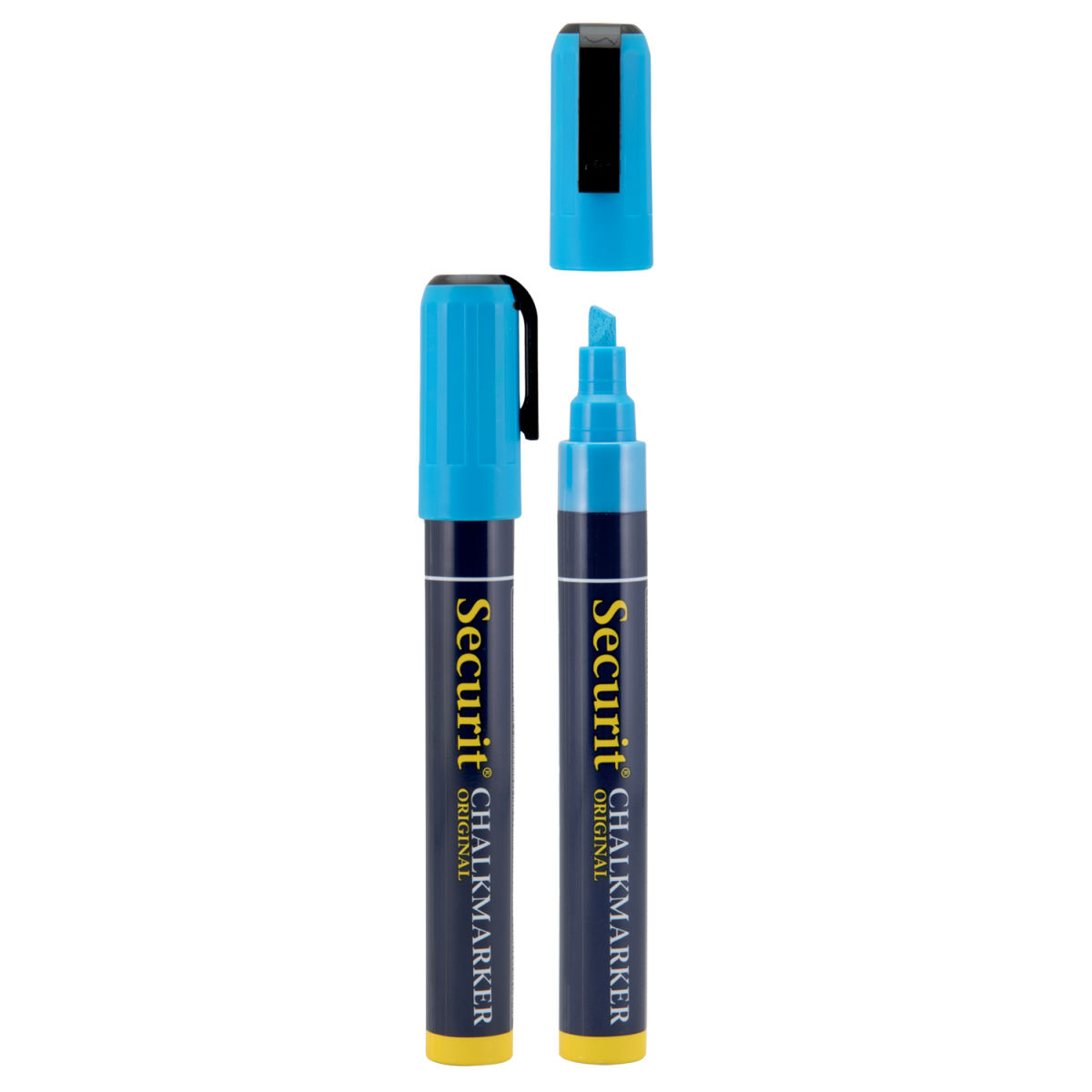Set di 2 pennarelli a gesso liquido Punta smussata 2-6mm Securit; 2 cm (L), lunghezza carattere 20 mm; blu