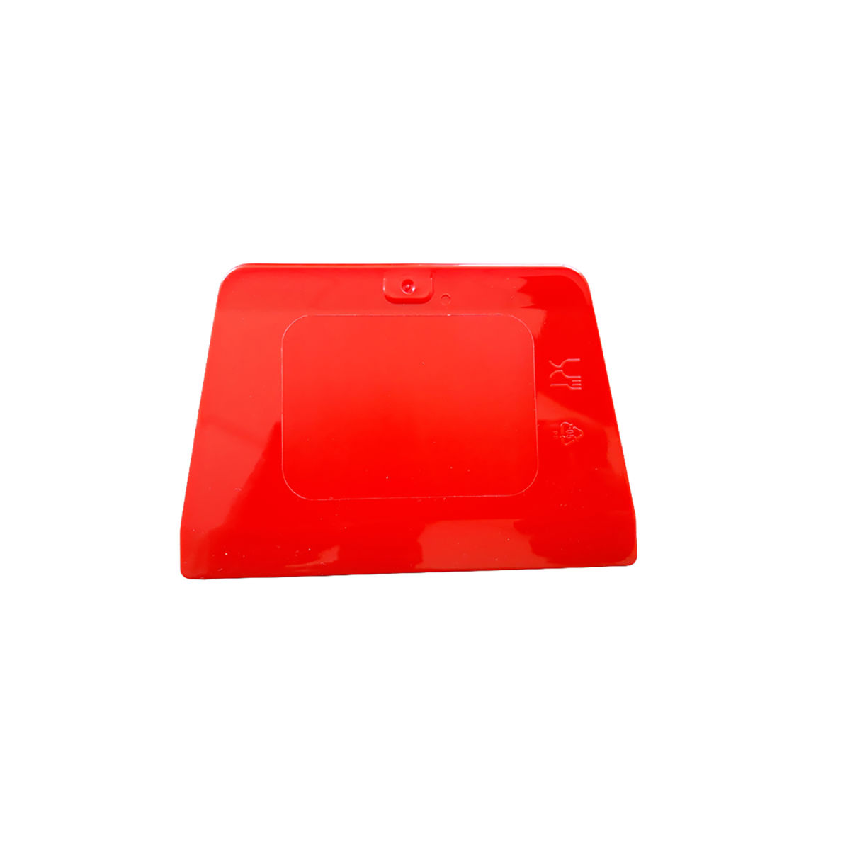 Scaritech Teigabstecher, Trapezform eckig, kleines Modell, 13,5 x 10 cm – Farbe: Orange; rot; 50 Stück / Pack