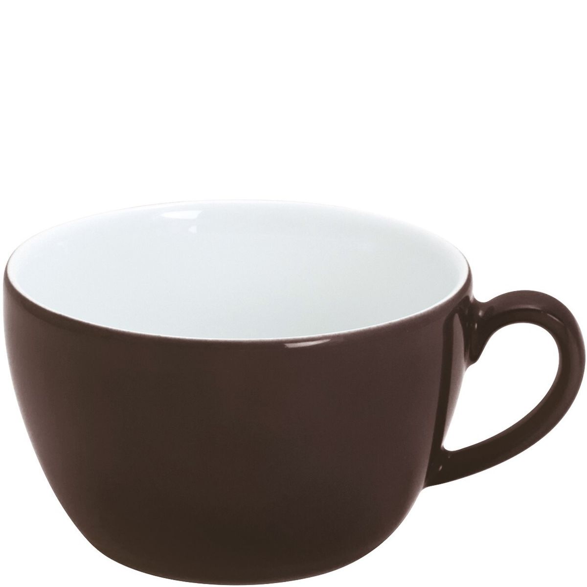 Kahla Cappuccino-Obertasse Pronto Colore 250 ml, 9.5x5.9 cm (ØxH); cocabraun; rund; 6 Stück / Pack