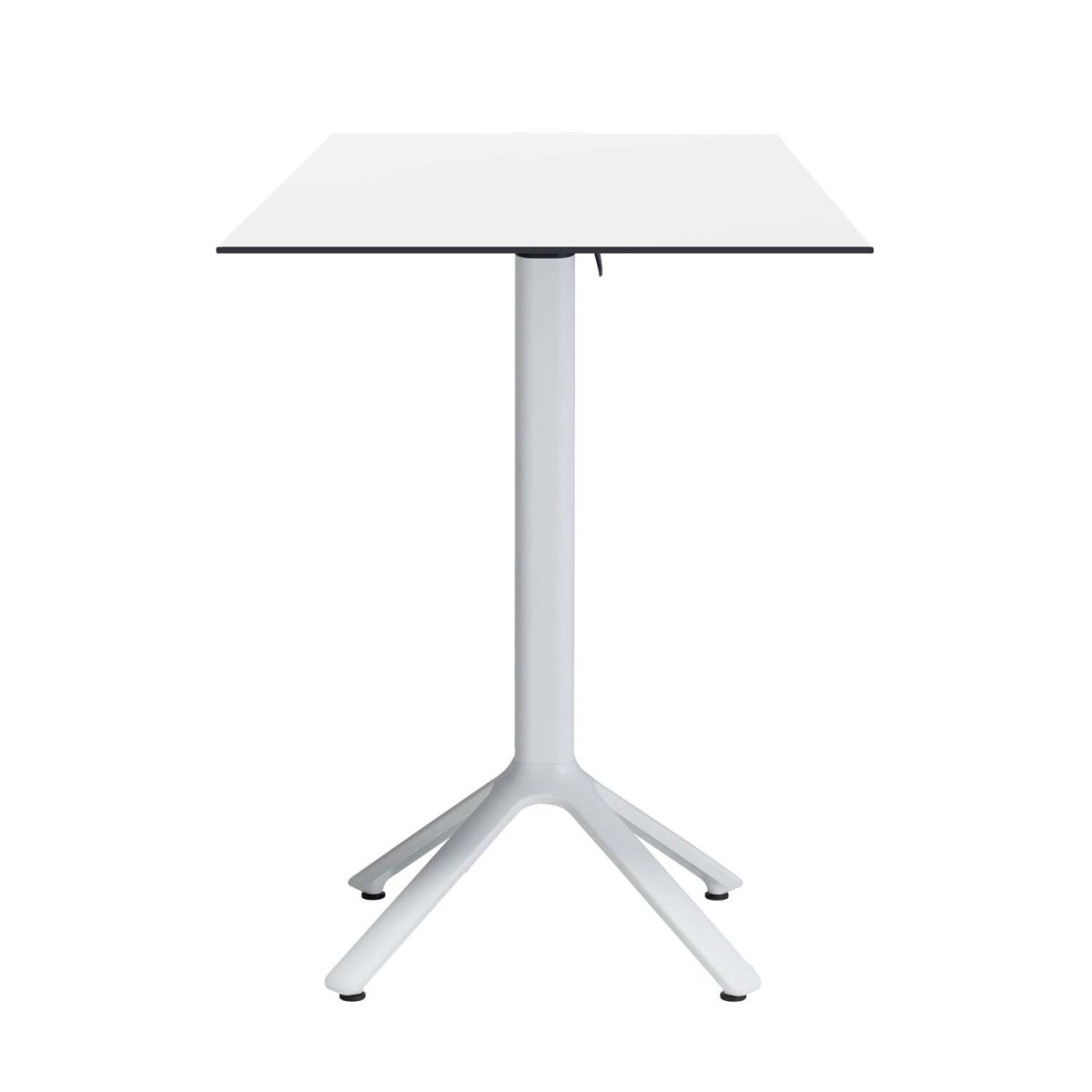 Tavolo alto pieghevole Nemo bianco da esterno 60x60 RestooTab; 60x60x110 cm (LxLxH); Piano tavolo bianco, struttura bianco; quadrata