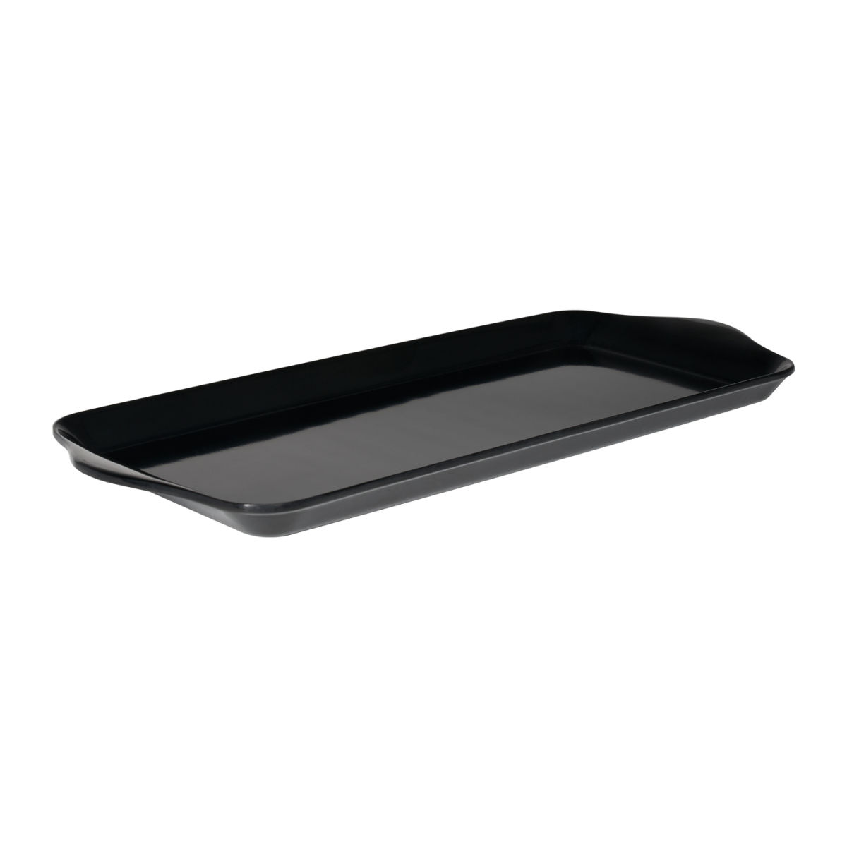 Vassoio per tazze Ascot in melamina CORBY; 31.8x2x12.8 cm (LxHxP); nero; 5 pz. / Pacco