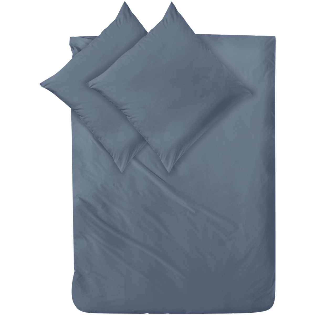 Decoper Decoper ® Mako-Satin Bettwäsche-Set aus 100% Baumwolle 200x200 cm (BxL), 80x80 cm (LxB); denim